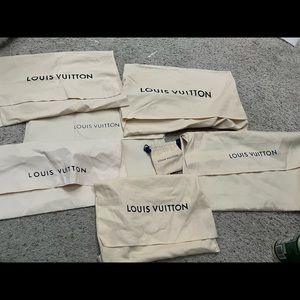 Set of 7 Louis Vuitton dust bags